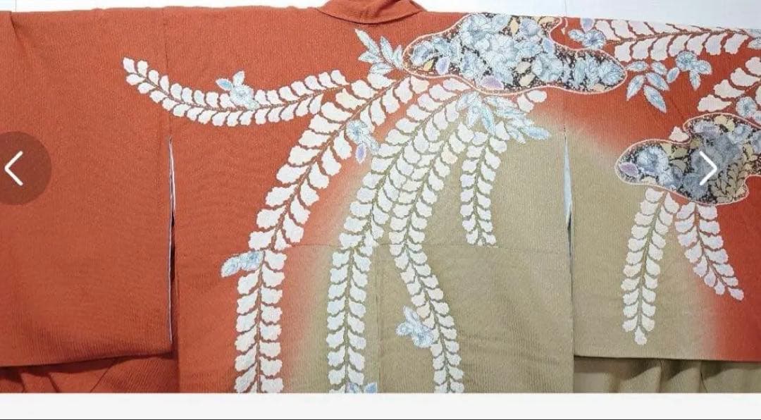 RIKAN様　辻が花　訪問着　トールサイズ　落款　茶系