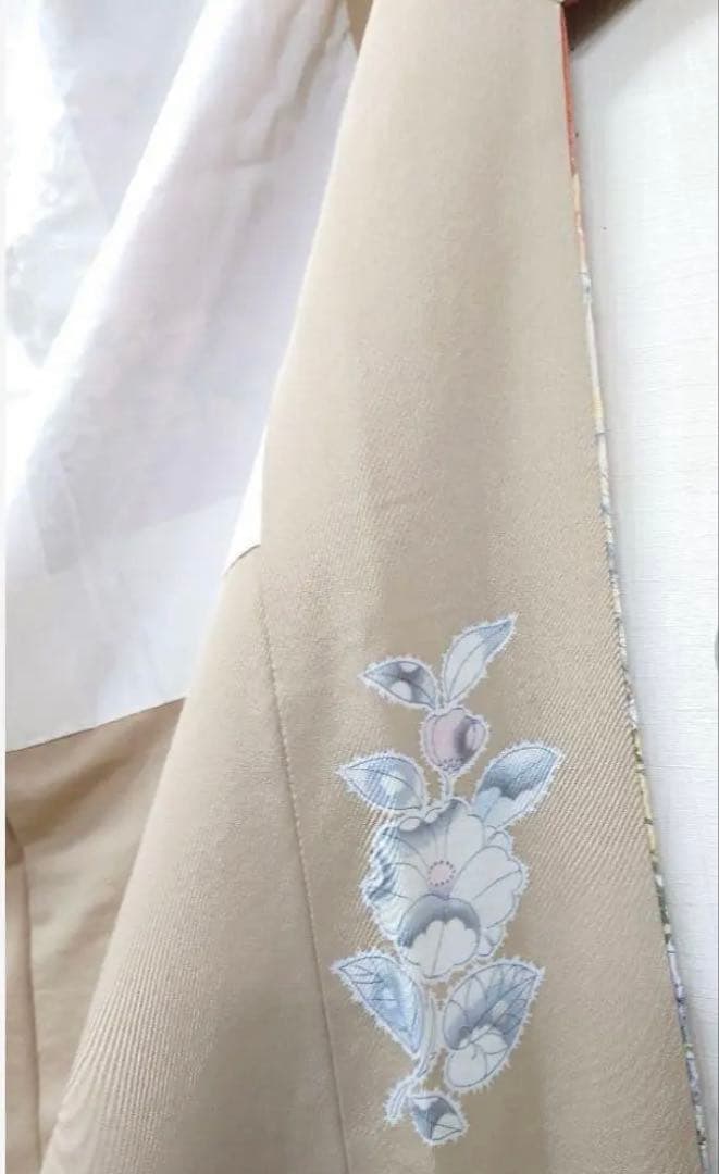 RIKAN様　辻が花　訪問着　トールサイズ　落款　茶系