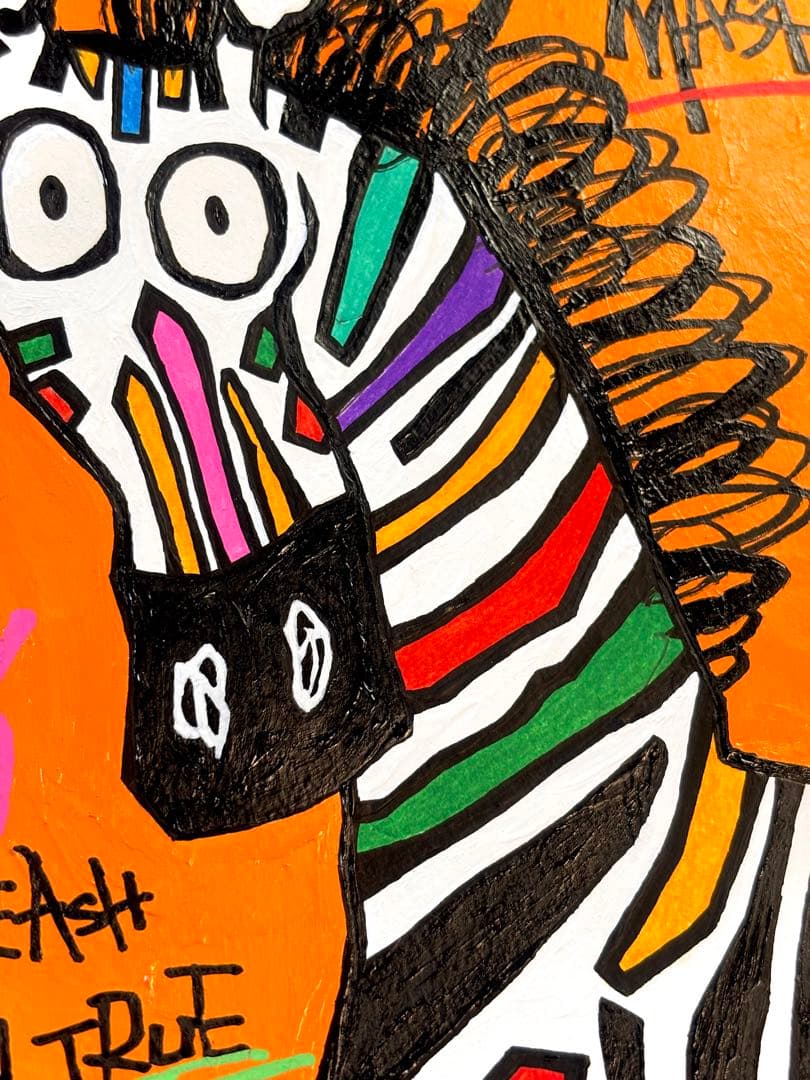 ま*る様 「 勇気が鮮やかに光輝くとき 」｜絵画 原画 抽象画 絵 動物画 ドロ