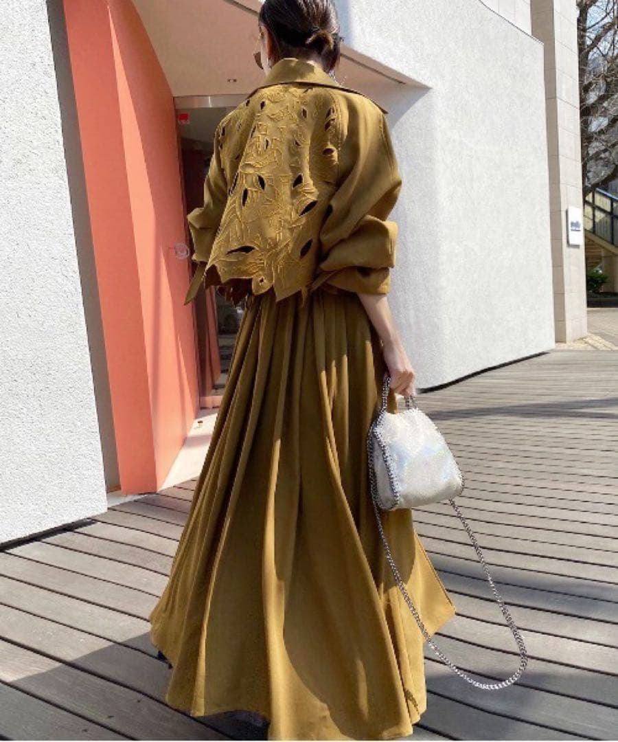 【Ameri Vintage】BACK CUTTING LACE COAT