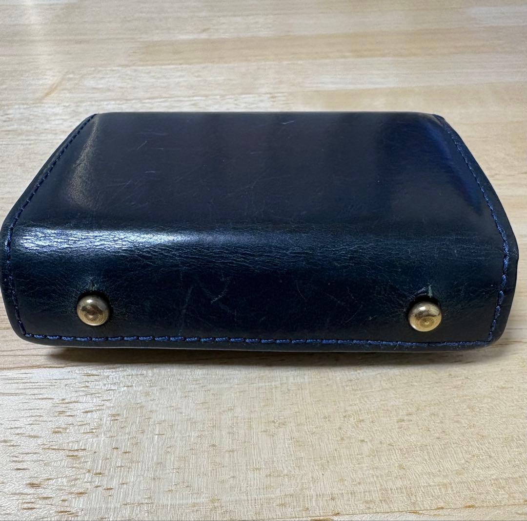 エムピウ m＋ ミッレフォッリエ P25 折り財布 ブルー チョコ 正規品