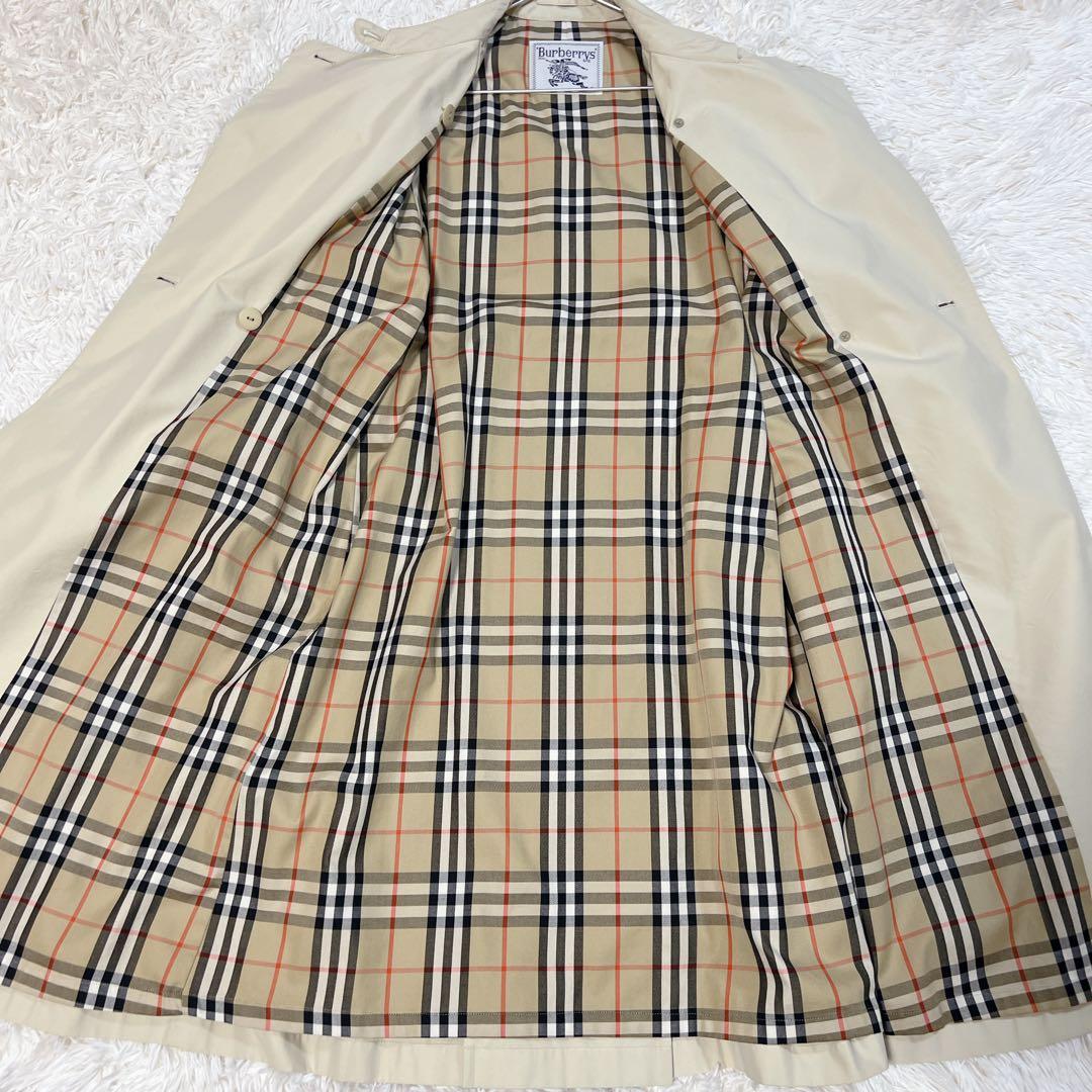 《極美品》バーバリーズ トレンチコート ベージュ ノバチェック 金ボタン ロング