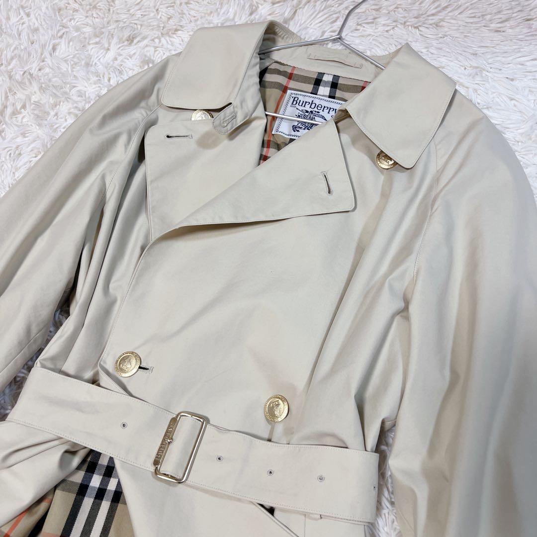 《極美品》バーバリーズ トレンチコート ベージュ ノバチェック 金ボタン ロング
