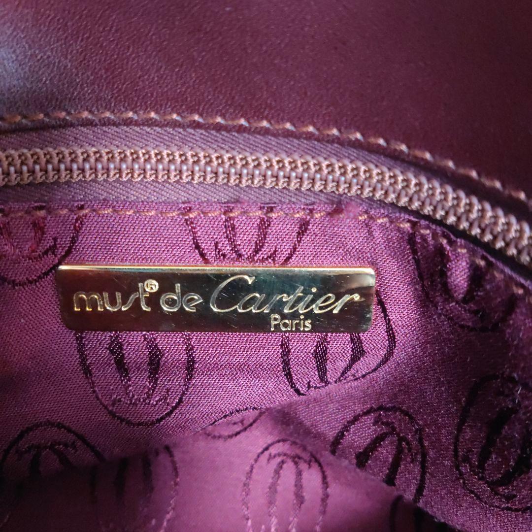 カルティエ Cartier クラッチバッグ マストライン ボルドー レザー保存袋