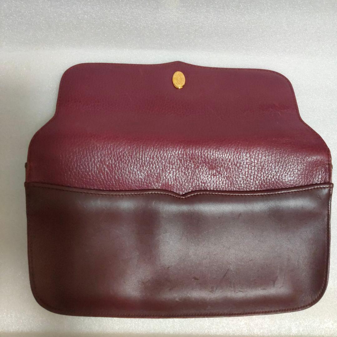 カルティエ Cartier クラッチバッグ マストライン ボルドー レザー保存袋