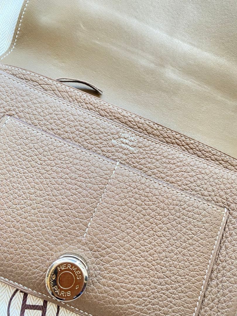 【美品】エルメス ドゴンGM ウォレット 財布 エトゥープ　HERMES
