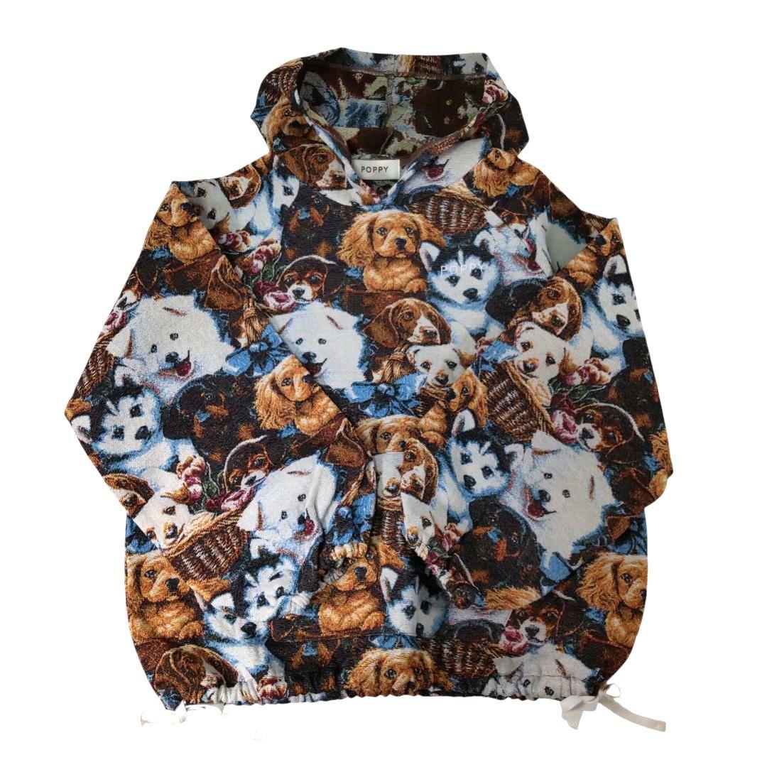 POPPY✳️あさぎーにょ メニードッグゴブランパーカー【F】プルオーバー