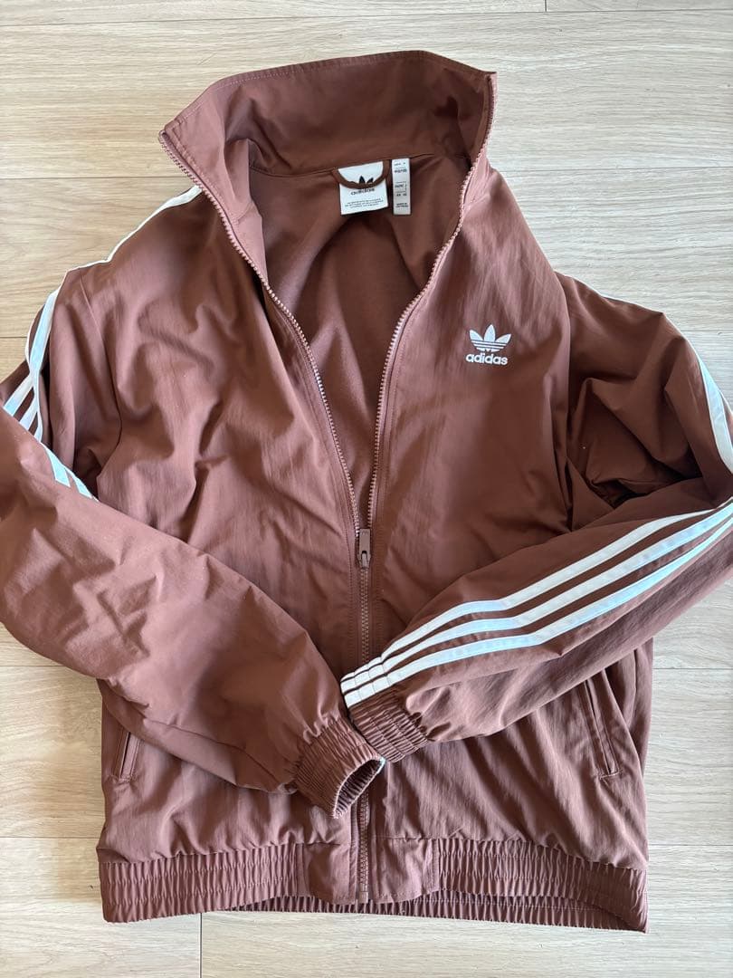 adidas ブラウン ジップアップジャージ ブラウン　Sサイズ