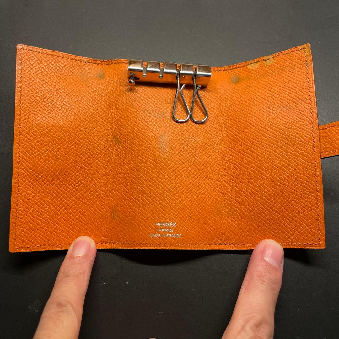 【あんしん鑑定】　HERMES エルメス べアン エルメスオレンジ　□Ｌ刻印