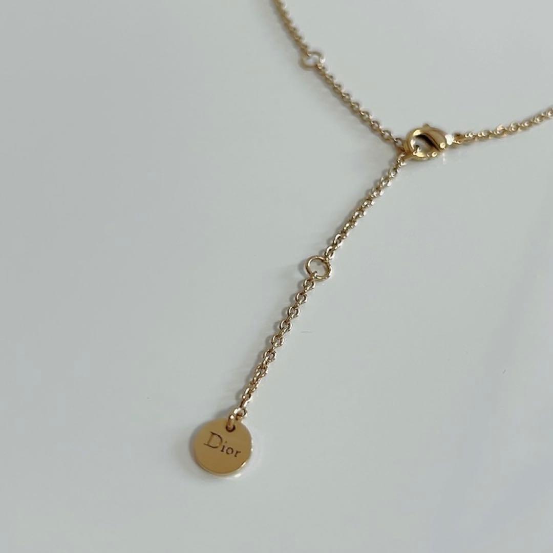 ディオール Christian Dior SHINY-D ネックレス 星 パール