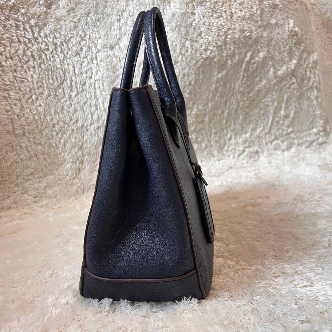 マザーハウス リン ハンドバッグ 2way ビジネスバッグ ネイビー A4収納