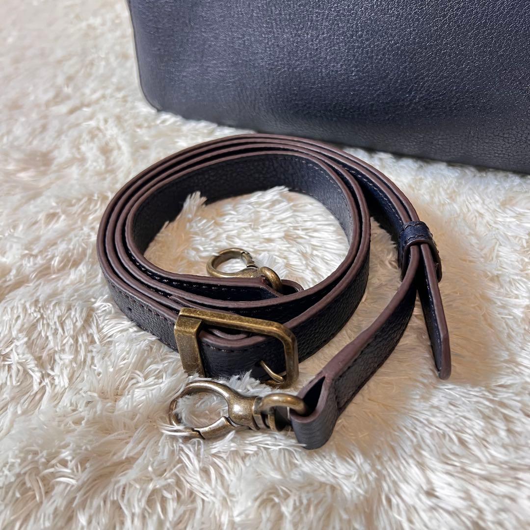 マザーハウス リン ハンドバッグ 2way ビジネスバッグ ネイビー A4収納