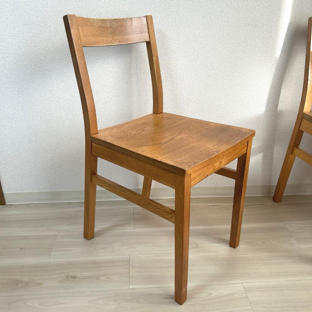 手渡しのみ！！無印良品 オーク材 ダイニングチェア 4脚セット