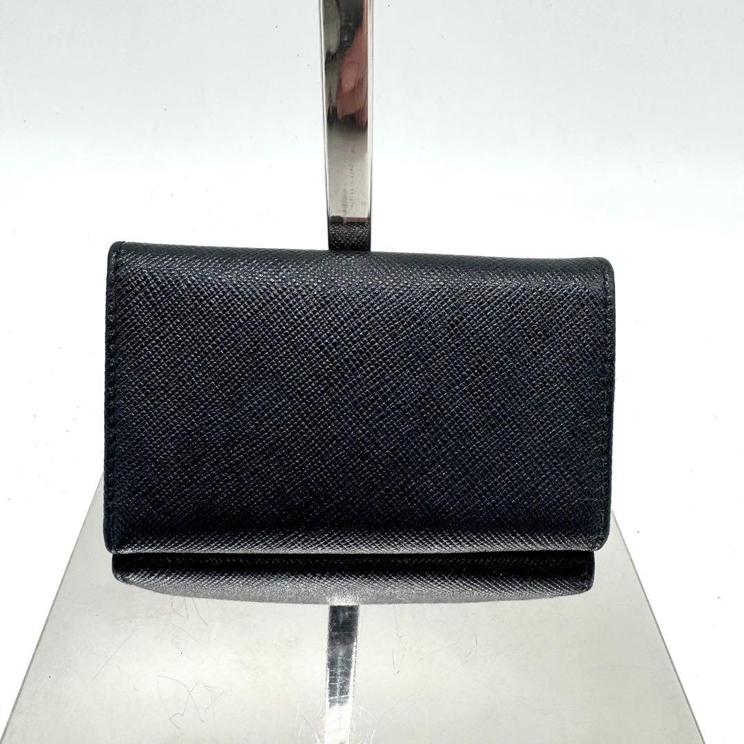 【極美品・付属品完備✨】プラダ キーケース サフィアーノレザー 黒 1PG222