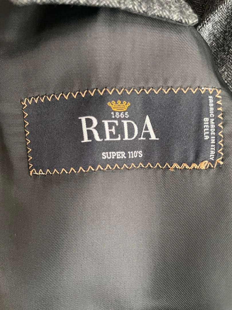 グレー ダブルブレスト ヘリンボーン スーツ