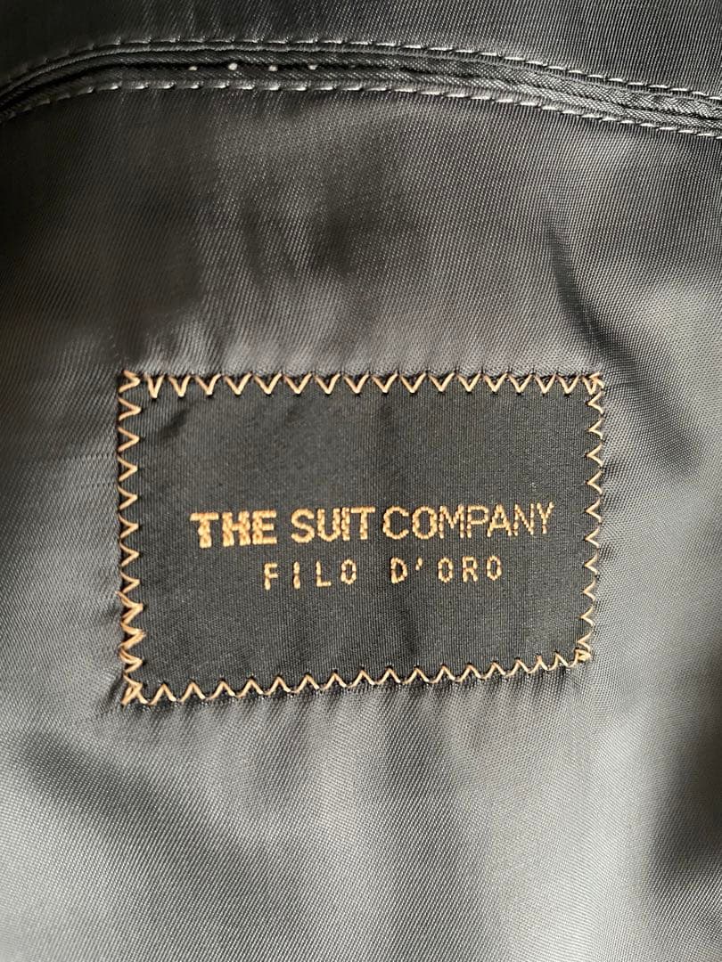 グレー ダブルブレスト ヘリンボーン スーツ