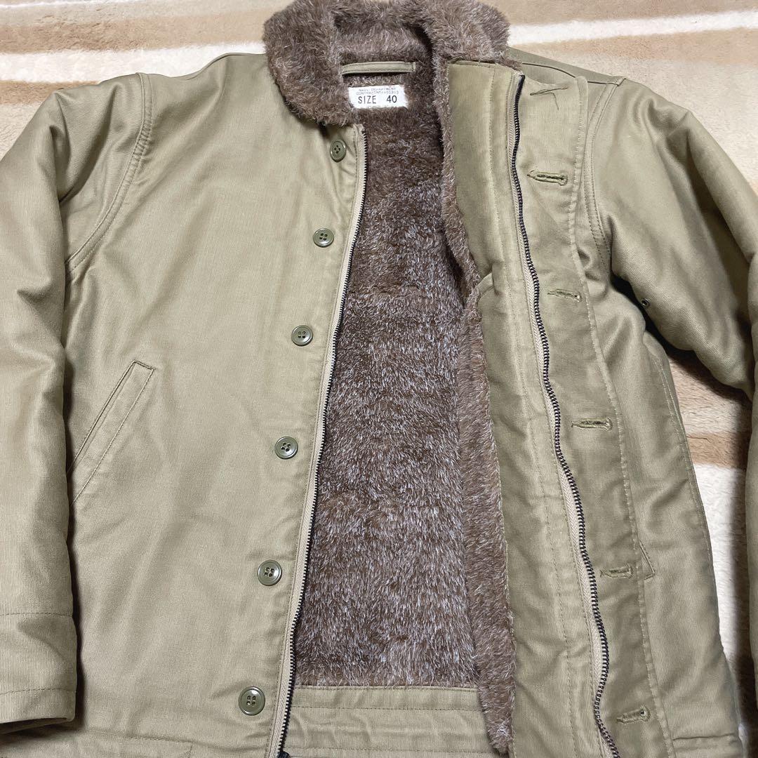 【美品】HOUSTON N-1デッキジャケット　TAN サイズ40