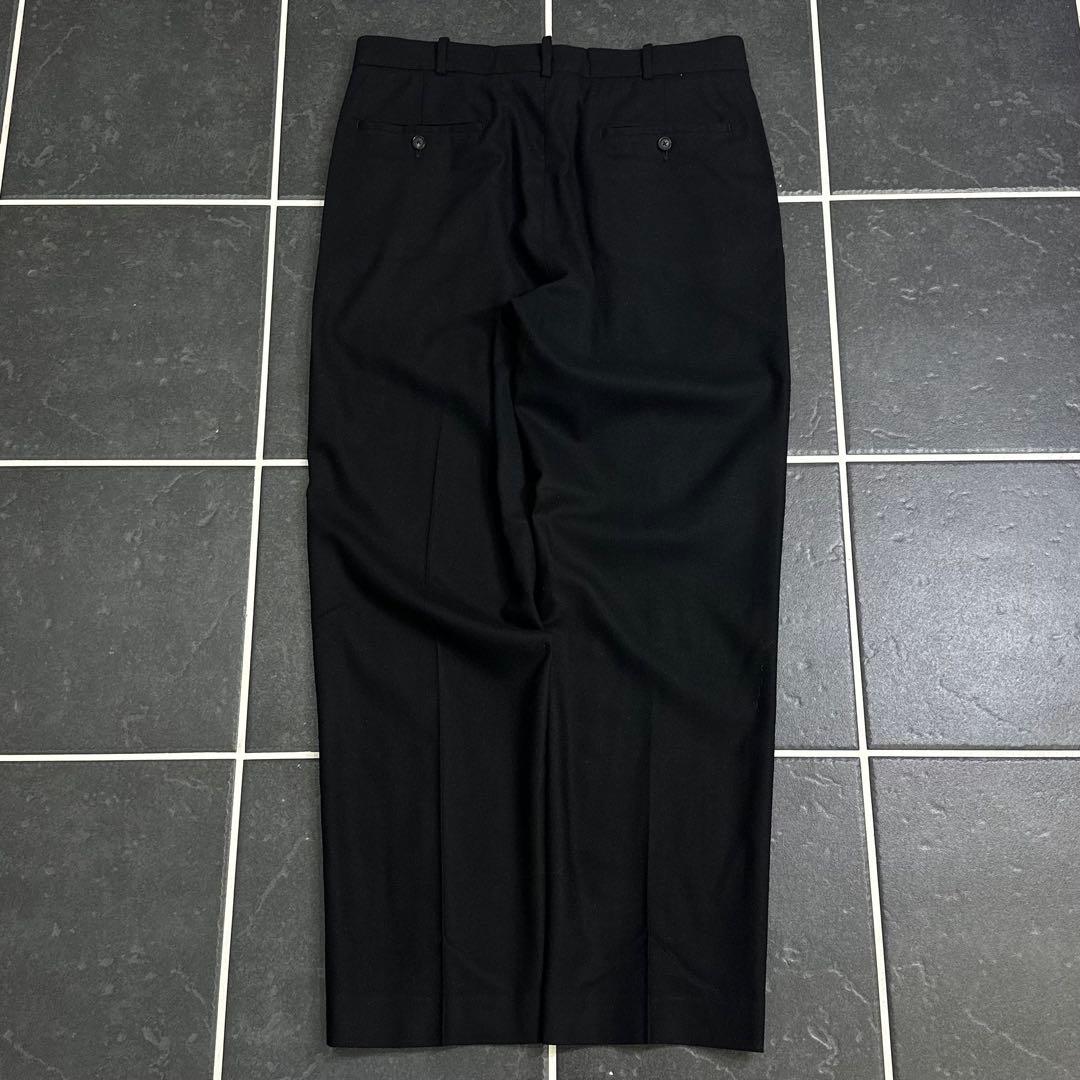 00s Lands’ End 【ウール　フランネル　ツータック　スラックス　黒】