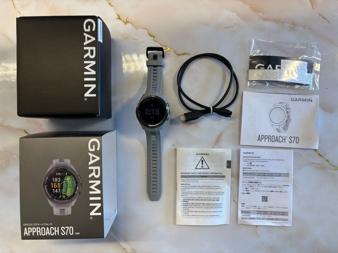 Garmin Approach S70 42mm グレー　ガーミンアプローチ