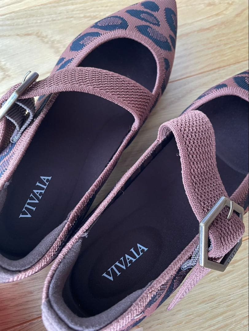 新品未使用　VIVAIA ヒョウ柄　メリージェーン　レオパード　37