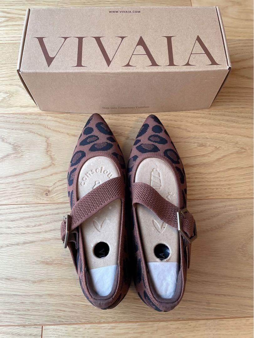 新品未使用　VIVAIA ヒョウ柄　メリージェーン　レオパード　37