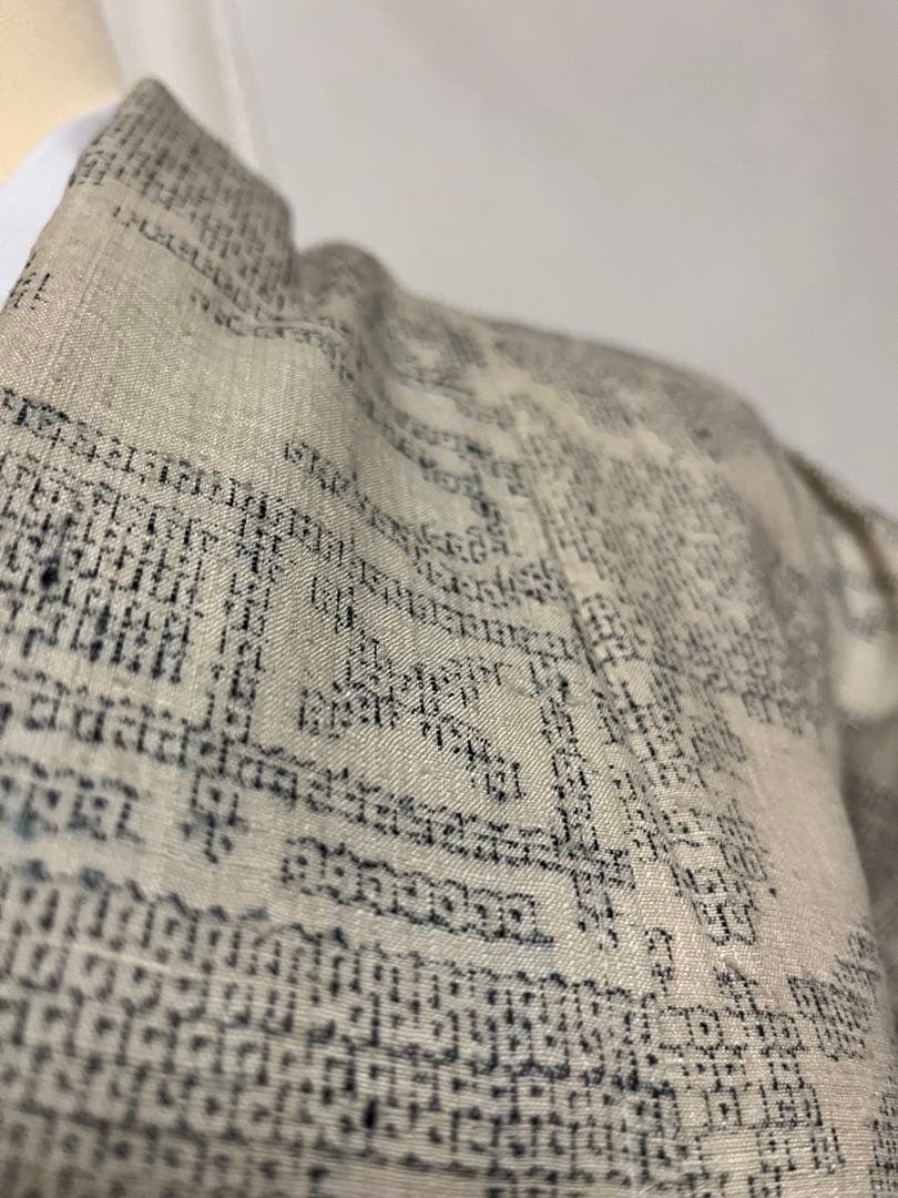 ☘️早い者勝ち☘️【国宝品】●国指定重要無形文化財●【本結城】●地機●120亀甲