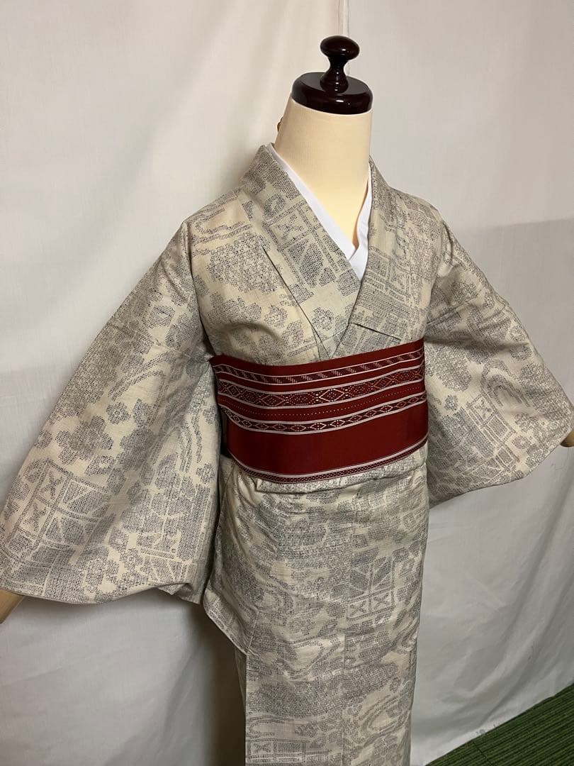 ☘️早い者勝ち☘️【国宝品】●国指定重要無形文化財●【本結城】●地機●120亀甲