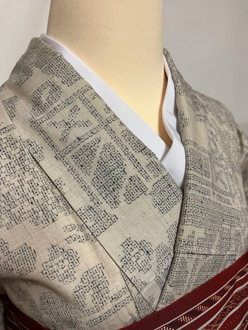 ☘️早い者勝ち☘️【国宝品】●国指定重要無形文化財●【本結城】●地機●120亀甲