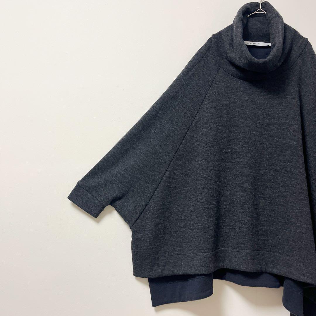 コグザビッグスモーク　プルオーバートップス　レディース　タートルネック　ポンチョ