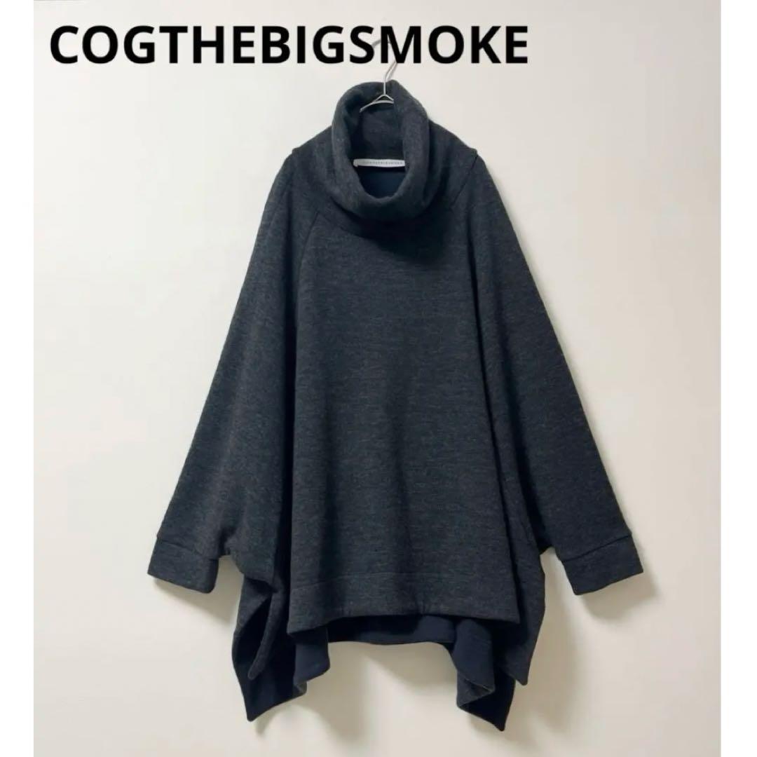 コグザビッグスモーク　プルオーバートップス　レディース　タートルネック　ポンチョ