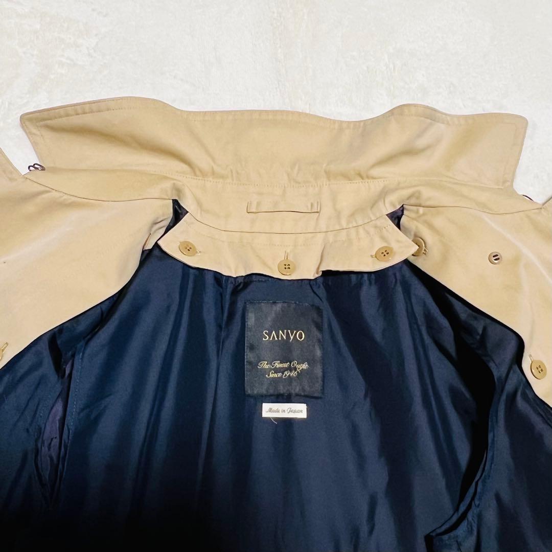【美品】SANYO サンヨー 100年コート トレンチコート ライナー付き