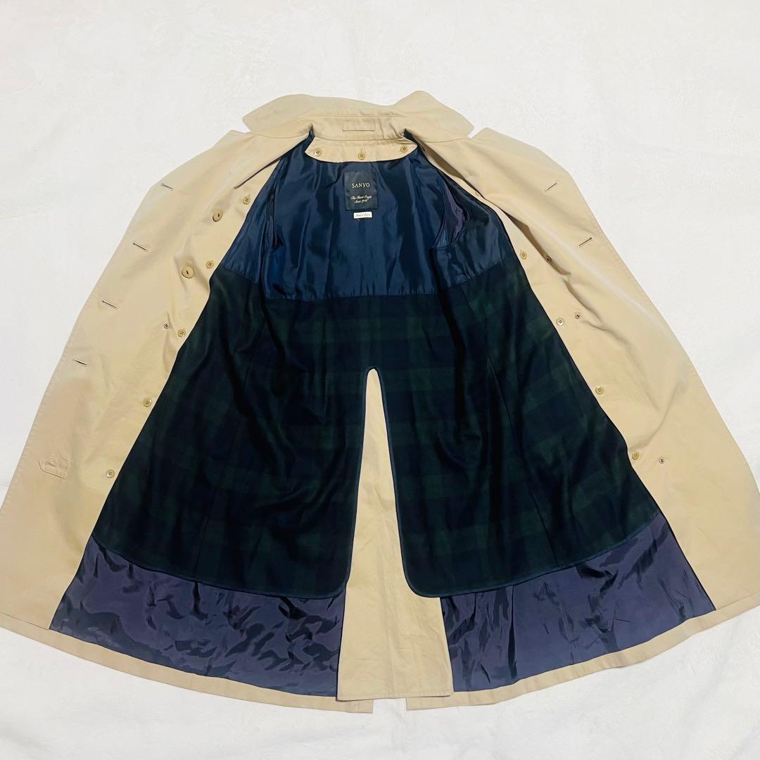 【美品】SANYO サンヨー 100年コート トレンチコート ライナー付き