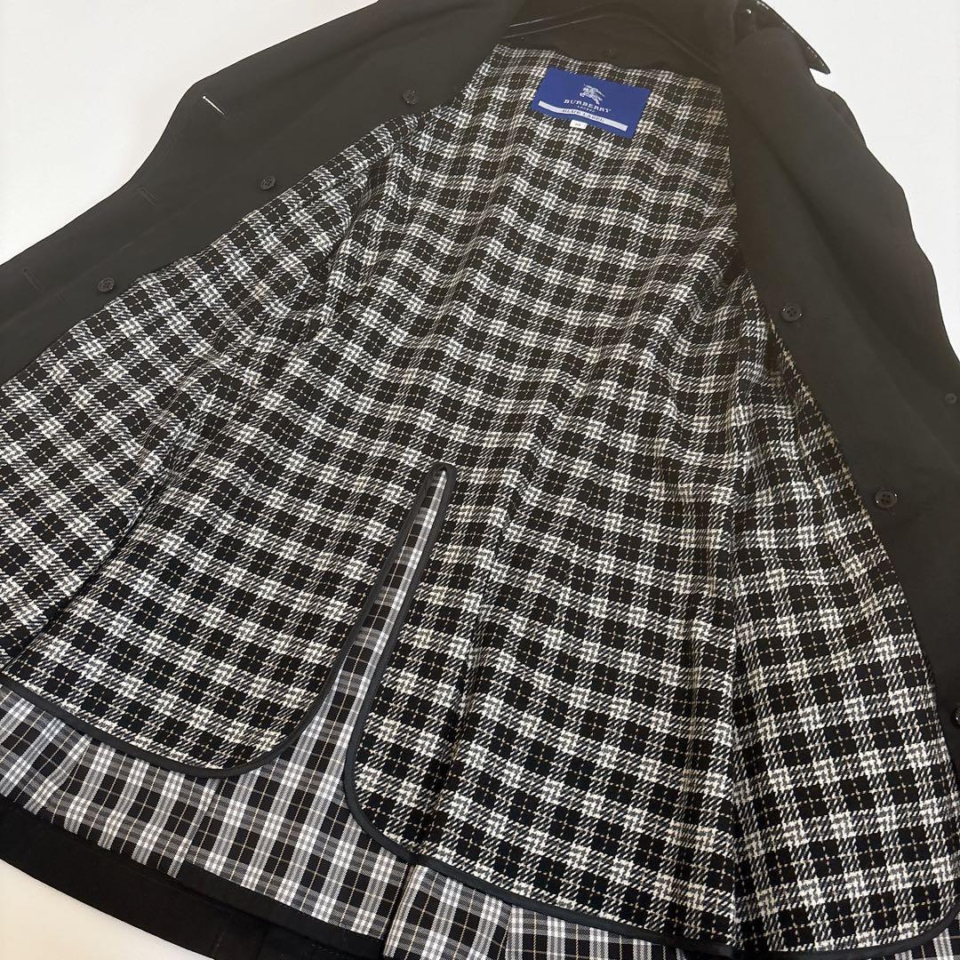 極美品☆バーバリーブルーレーベル ライナー付き トレンチコート 黒