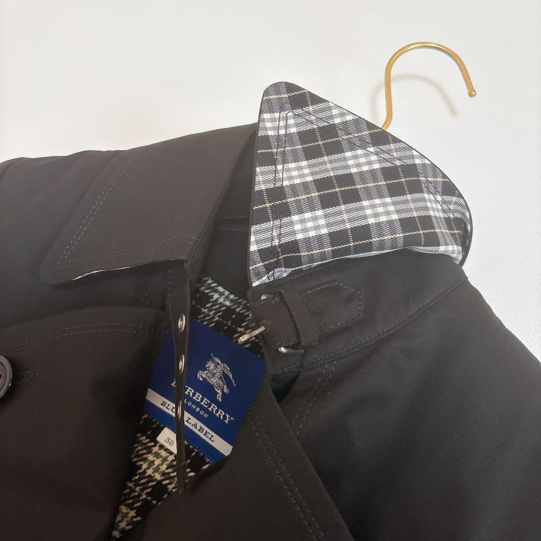 極美品☆バーバリーブルーレーベル ライナー付き トレンチコート 黒