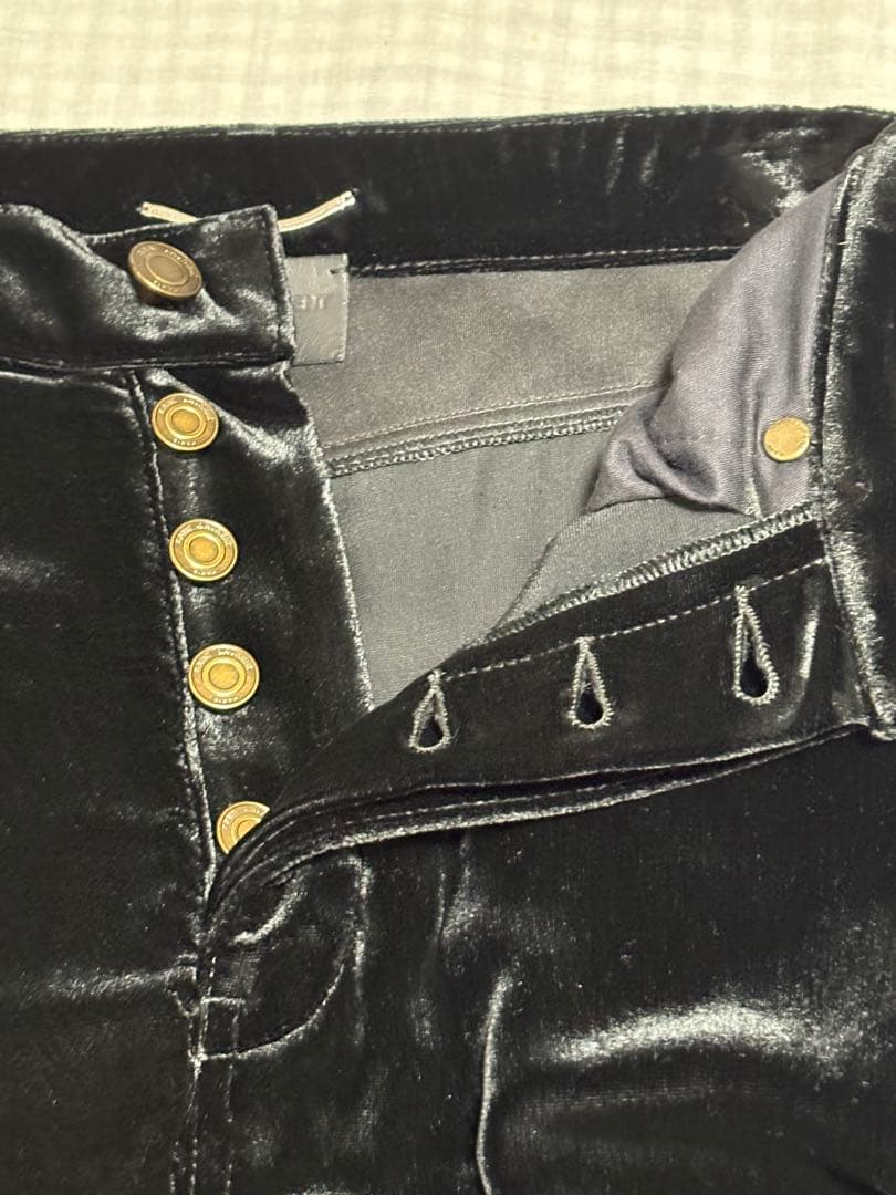 22AW SAINT LAURENT ベルベット ワイドパンツ