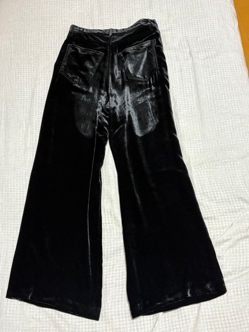 22AW SAINT LAURENT ベルベット ワイドパンツ