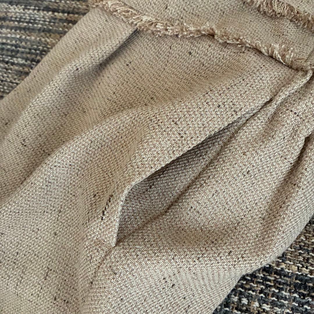 サロペット・オーバーオール・オールインワン Eaphi linen like fringe salopette