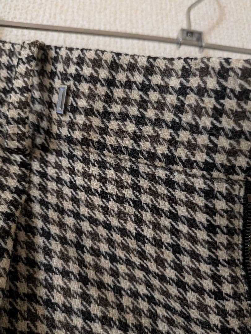 美品　ebure❋エブールチェックワイドタックパンツ❋ロンハーマン