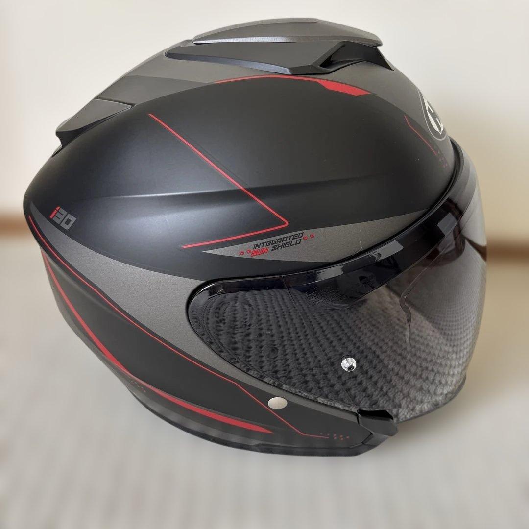 HJC ジェットヘルメット HJH215 i30 ブラック/レッド XL