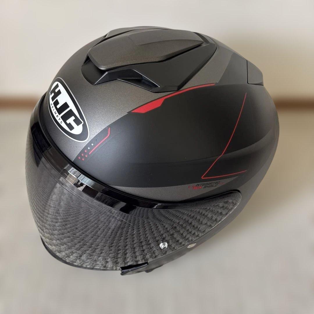 HJC ジェットヘルメット HJH215 i30 ブラック/レッド XL