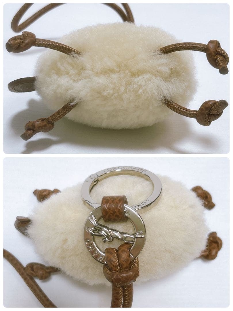 現行✨新品同様✨ロンシャン キーリング チャーム ひつじ Longchamp