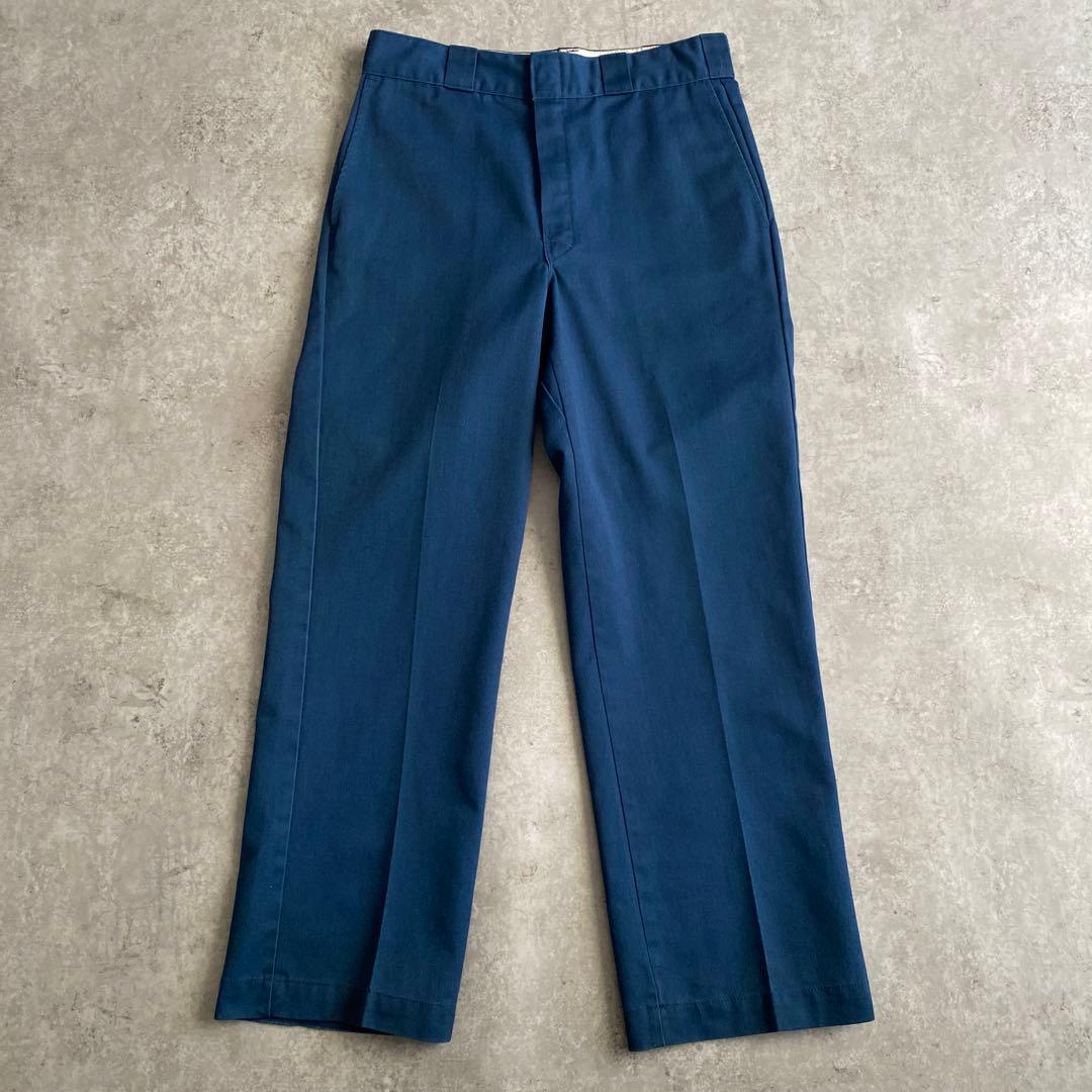80sチビタグDickies874ワークパンツUSA製W32 L30ネイビー