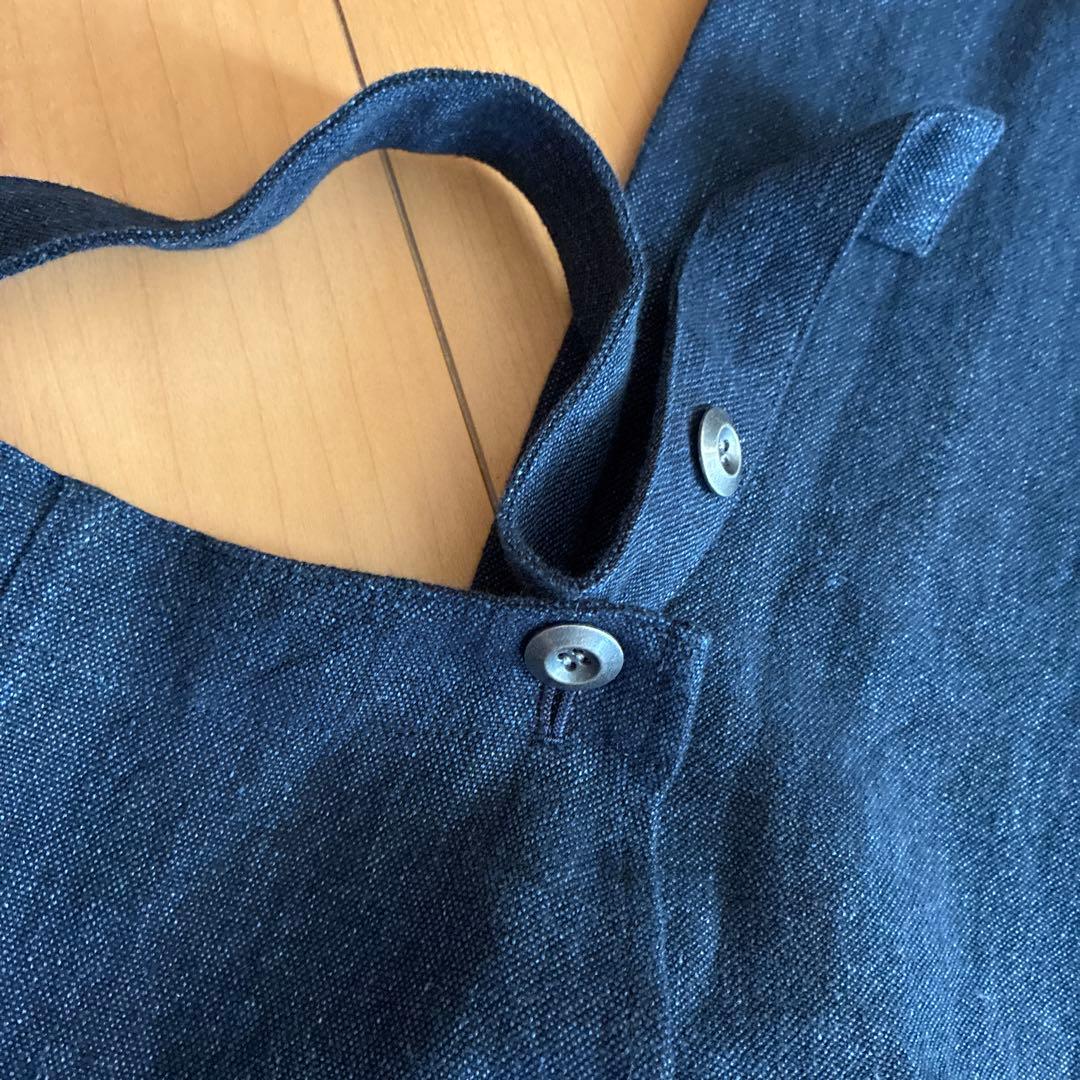 試着のみ　オールドマンズテーラーストラップ付きオーバーオール　リネン