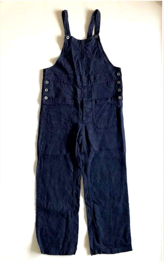 試着のみ　オールドマンズテーラーストラップ付きオーバーオール　リネン