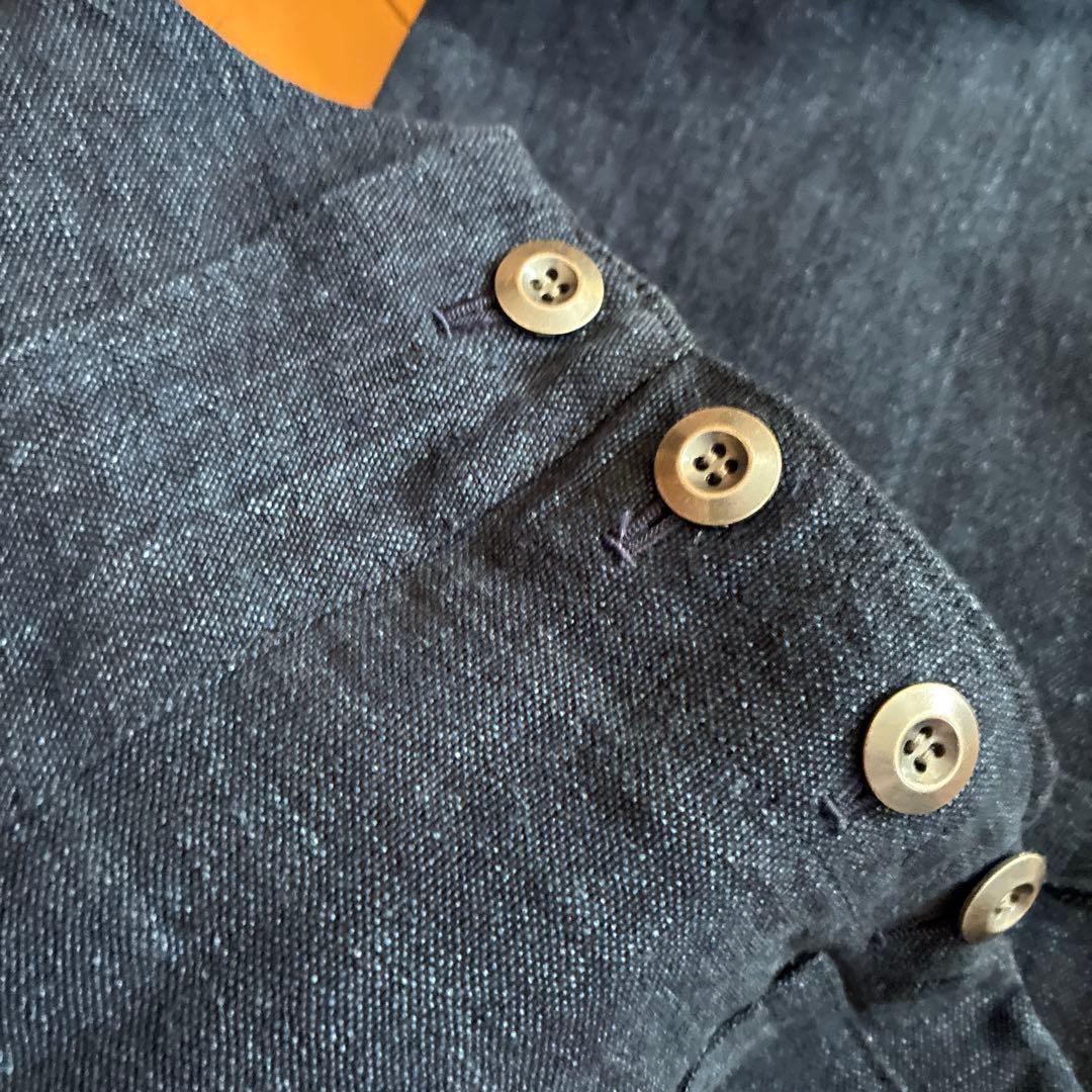 試着のみ　オールドマンズテーラーストラップ付きオーバーオール　リネン