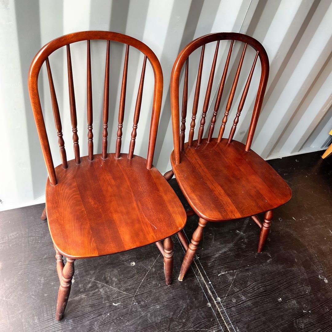 取付無料！飛騨の家具 柏木工 北欧風天然木おしゃれアンティークウィンザーチェア✨