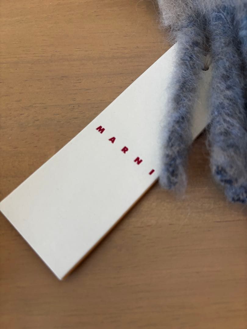 新品MARNI ストライプ ロゴ マフラー