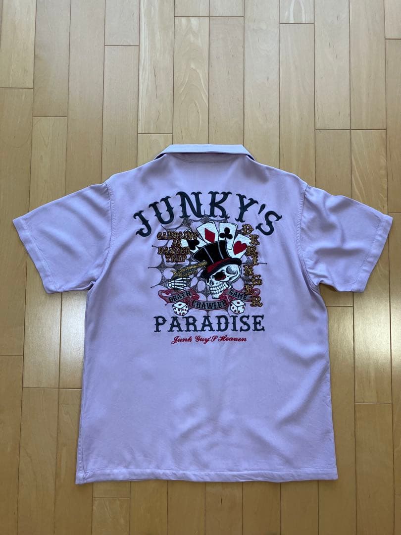 JUNKY'S PARADISE ピンクボウリングシャツ
