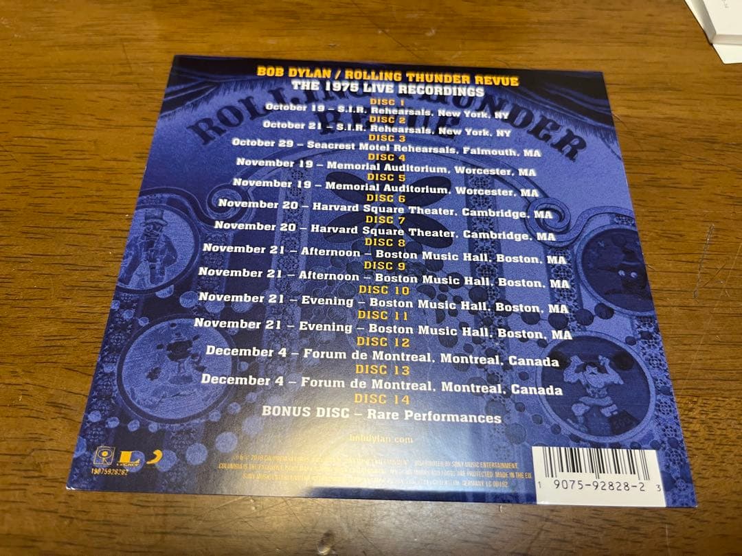 ボブ・ディラン「ローリング・サンダー・レヴュー」完全生産限定盤 日本語解説付き