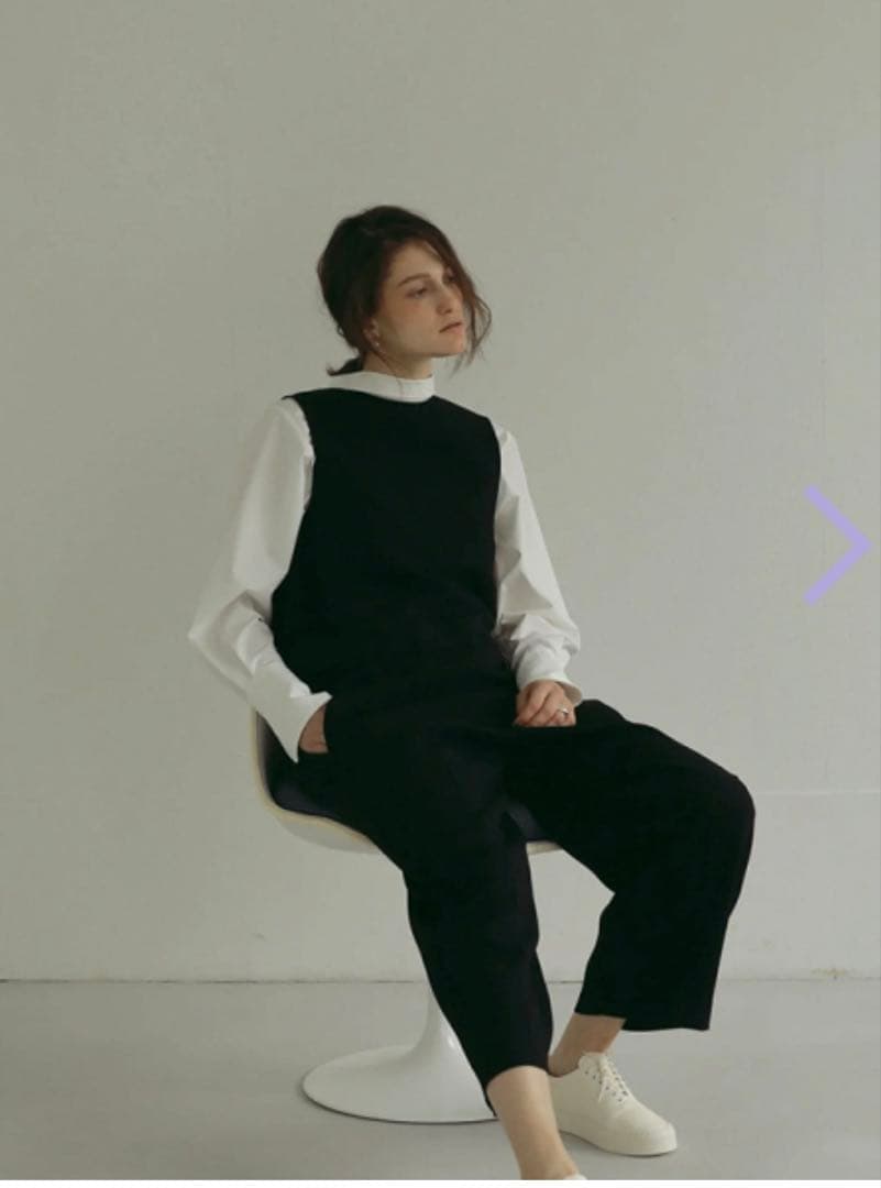 LOHEN ローヘン　ダブルクロスコクーンオールインワン　黒